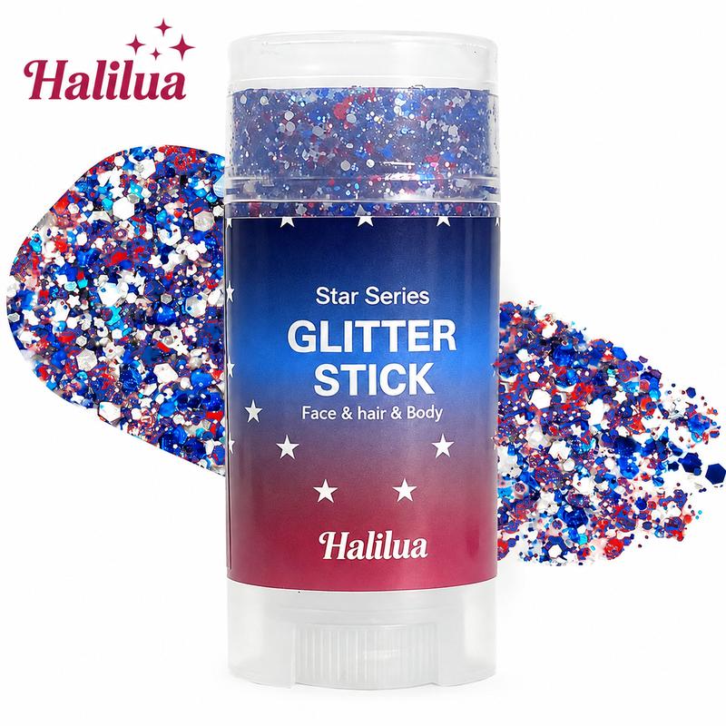 4th of July Glitter Stick | Red, White & Blue Body & Hair Sparkle for Independence Day
